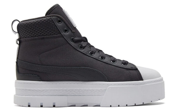 (WMNS) Mayze Mid Safari Casual Skateboarding Shoes Black