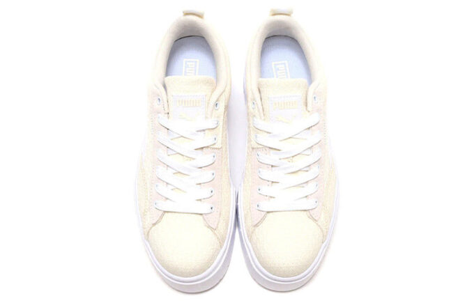 (WMNS) Mayze Patchwork Thick Sole Retro Casual Skateboarding Shoes White