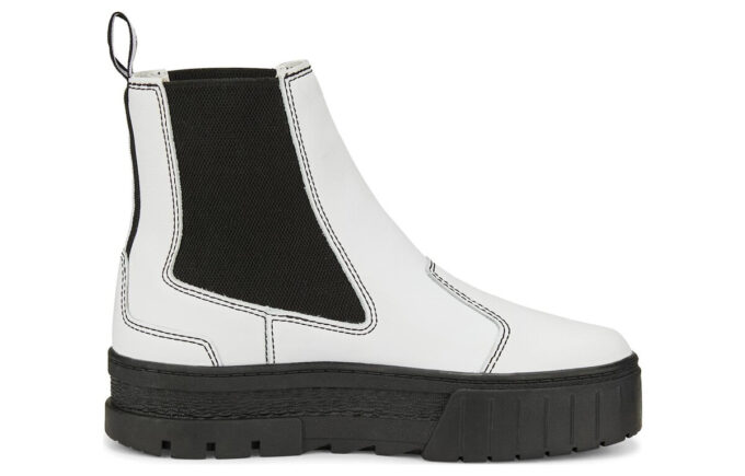 (WMNS) Mayze Pop Chelsea Boots “White Black”