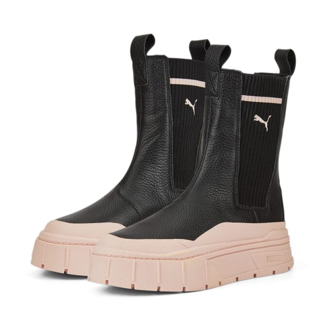 (WMNS) Mayze Stack Chelsea Boots “Black Rose Quartz”