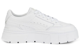 (WMNS) Mayze Stack Leather “Triple White”