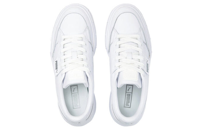 (WMNS) Mayze Stack Leather “Triple White”
