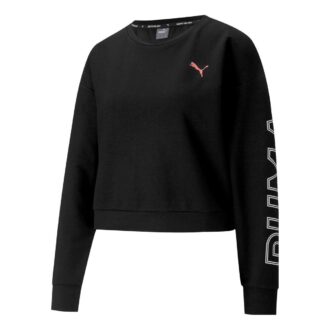 (WMNS) Modern Sports Crewneck Sweatshirt “Black White Pink”