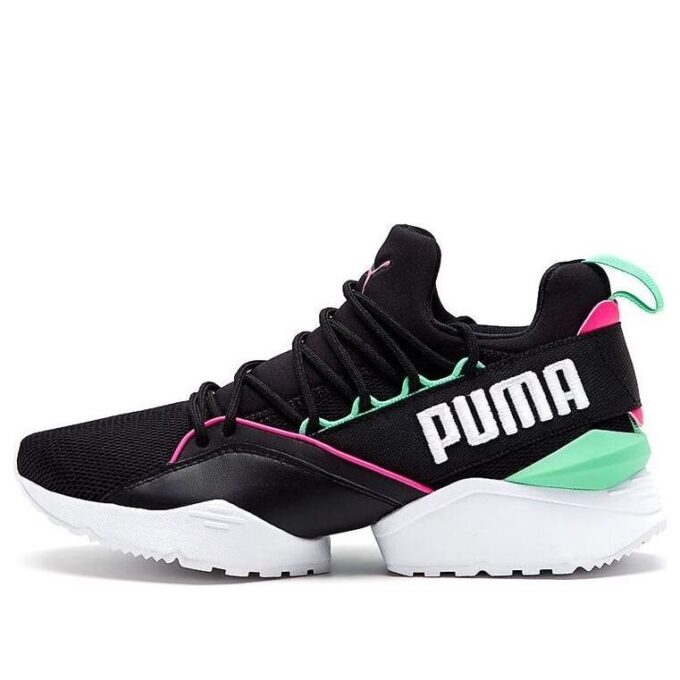 (WMNS) Muse Maia Street 1 Low-Top Running Shoes Black/Green