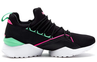 (WMNS) Muse Maia Street 1 Low-Top Running Shoes Black/Green