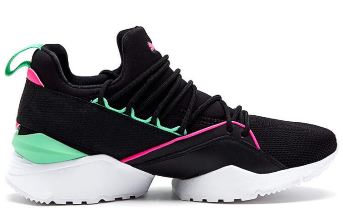 (WMNS) Muse Maia Street 1 Low-Top Running Shoes Black/Green