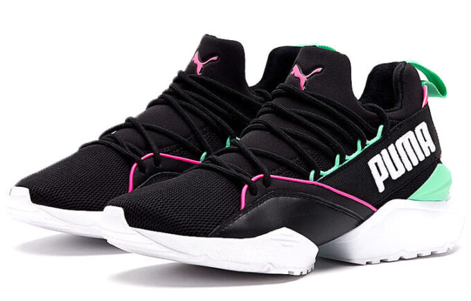 (WMNS) Muse Maia Street 1 Low-Top Running Shoes Black/Green