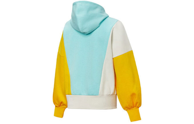 (WMNS) Panelled Hoodie “Blue Yellow White”