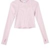 (WMNS) Plain Long Sleeves T-Shirt “Pink”