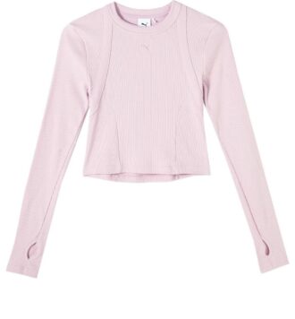 (WMNS) Plain Long Sleeves T-Shirt “Pink”