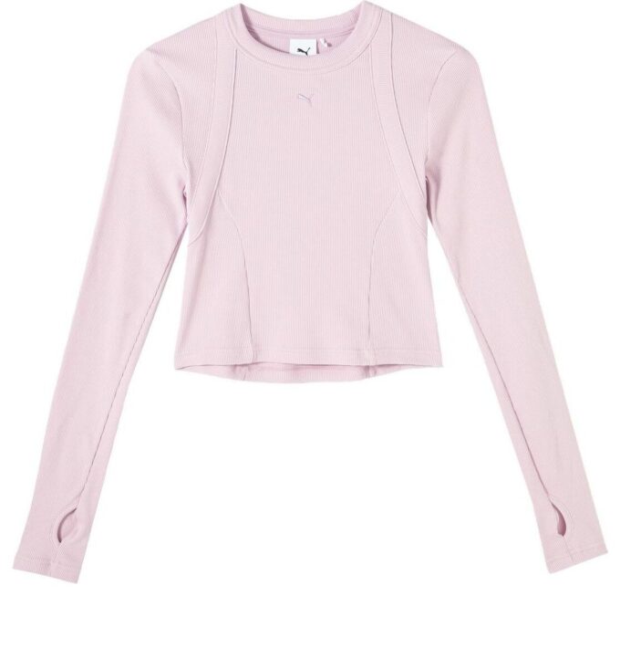 (WMNS) Plain Long Sleeves T-Shirt “Pink”