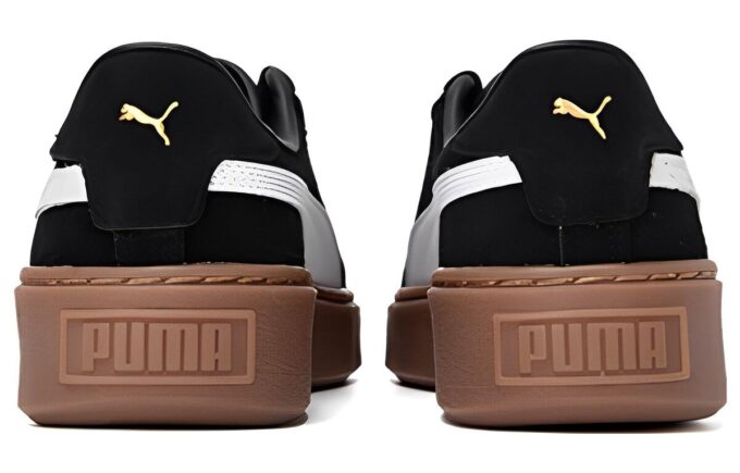 (WMNS) Platform Skate Shoes “Black White Brown”