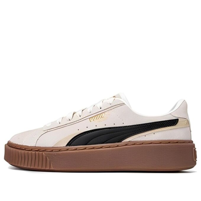 (WMNS) Platform Skate Shoes “Cream Black Brown”
