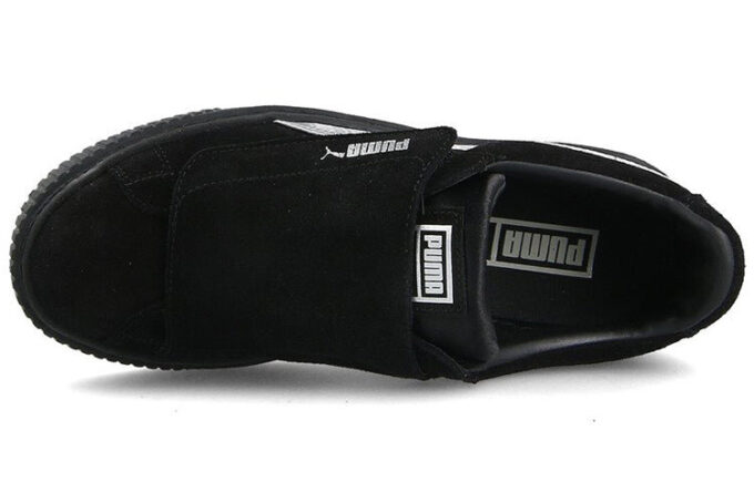 (WMNS) Platform Strap Satin Shoes Black