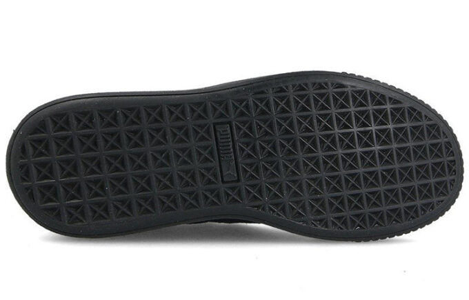 (WMNS) Platform Strap Satin Shoes Black