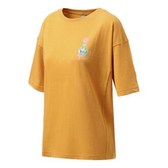 (WMNS) Printing Casual Sport Round NeckShort Sleeve Yellow