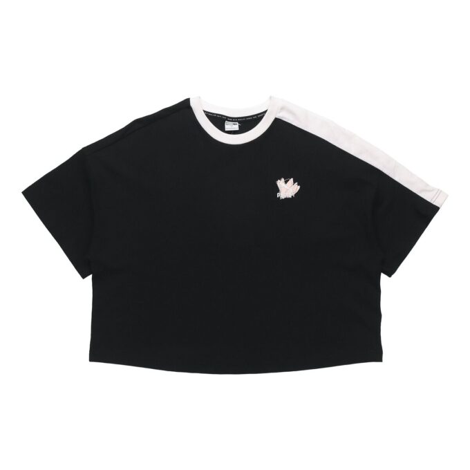 (WMNS) Printing Round-neck Black