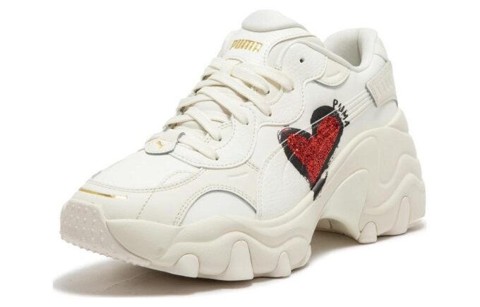(WMNS) Pulsar Wedge CN Heart Sneakers “White Red”