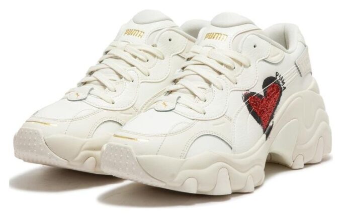 (WMNS) Pulsar Wedge CN Heart Sneakers “White Red”