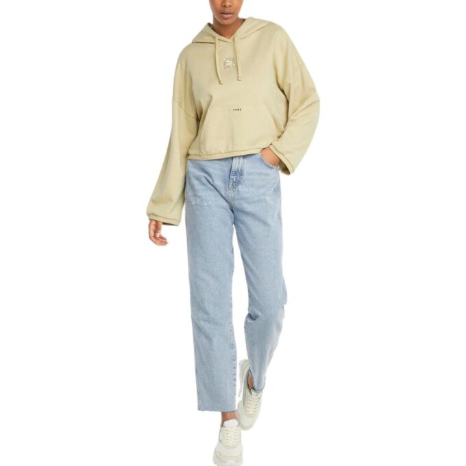 (WMNS) RE.GEN Cropped Hoodie “Yellow”