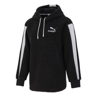 (WMNS) Sherpa Hoodie “Black White”