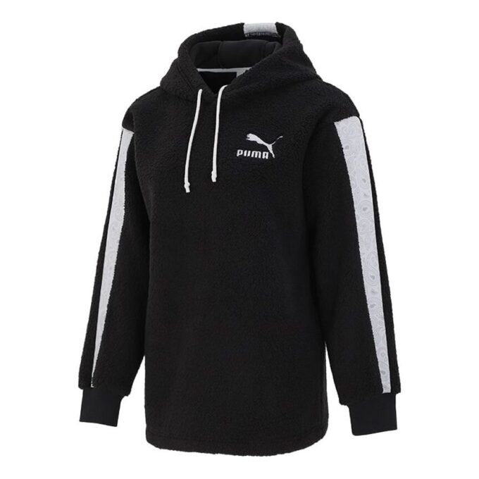 (WMNS) Sherpa Hoodie “Black White”