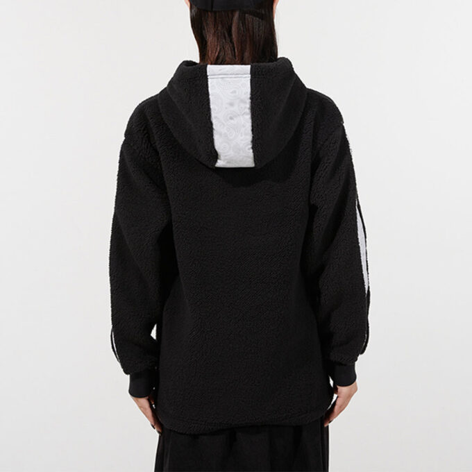 (WMNS) Sherpa Hoodie “Black White”