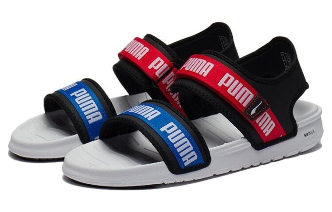 (WMNS) Signature Softride Casual Sandals Black Red Blue