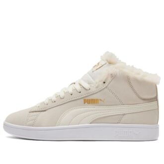 (WMNS) Smash V2 Mid-Top Sneakers Beige/White