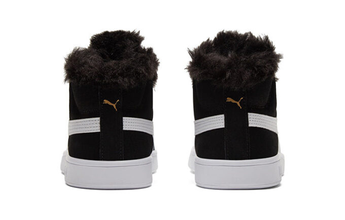 (WMNS) Smash V2 Plus Fleece Mid-Top Sneakers Black