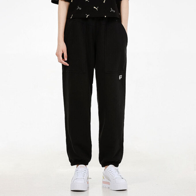 (WMNS) Sports Running Breathable Long Pants Black