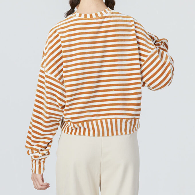 (WMNS) Striped Knitted Sweater “Beige”