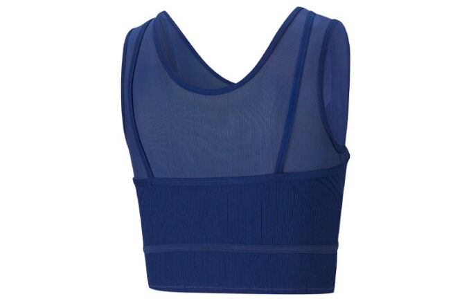 (WMNS) STUDIO Layered Crop Top “Blue”