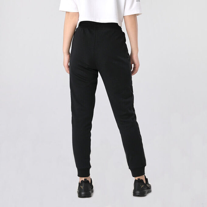 (WMNS) Style Cat Drawstring Casual Sports Knit Trousers Black