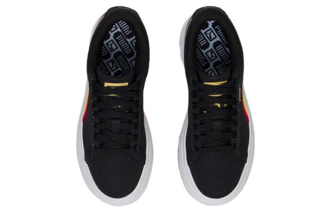 (WMNS) Suede Mayu Prism Low Tops Thick Sole Skateboarding Shoes Black