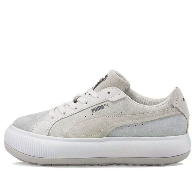 (WMNS) Suede Mayu Raw Low Tops Casual Skateboarding Shoes Gray