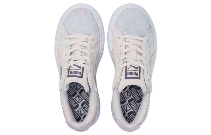 (WMNS) Suede Mayu Raw Low Tops Casual Skateboarding Shoes Gray