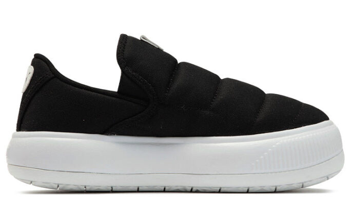 (WMNS) Suede Mayu Slip-On Canvas “Black White”