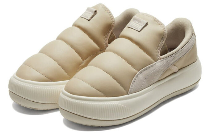 (WMNS) Suede Mayu Slip-on Sneakers Ivory