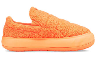 (WMNS) Suede Mayu Slip-On “Teddy – Neon Citrus”