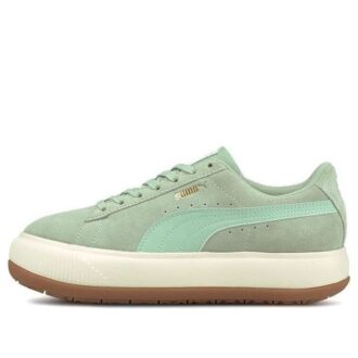 (WMNS) Suede Mayu Sneakers “Green Cream White”