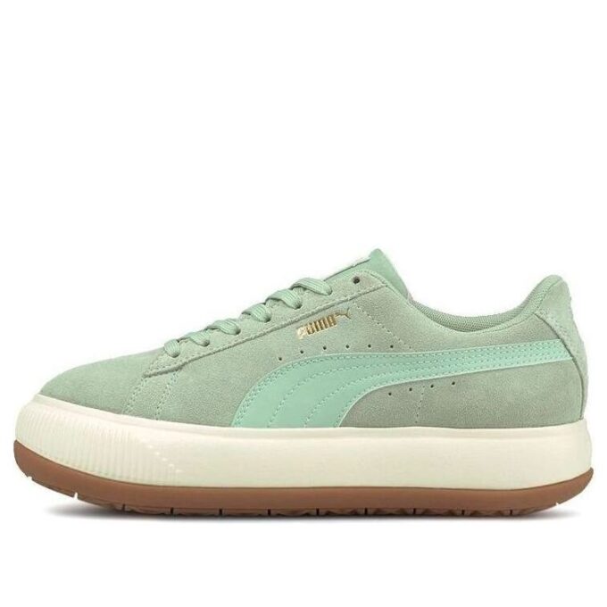 (WMNS) Suede Mayu Sneakers “Green Cream White”