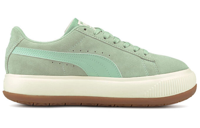 (WMNS) Suede Mayu Sneakers “Green Cream White”