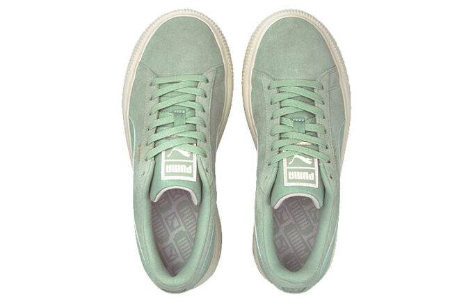 (WMNS) Suede Mayu Sneakers “Green Cream White”