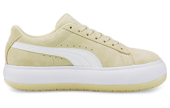 (WMNS) Suede Mayu Thick Sole Minimalistic Casual Skateboarding Shoes Khaki