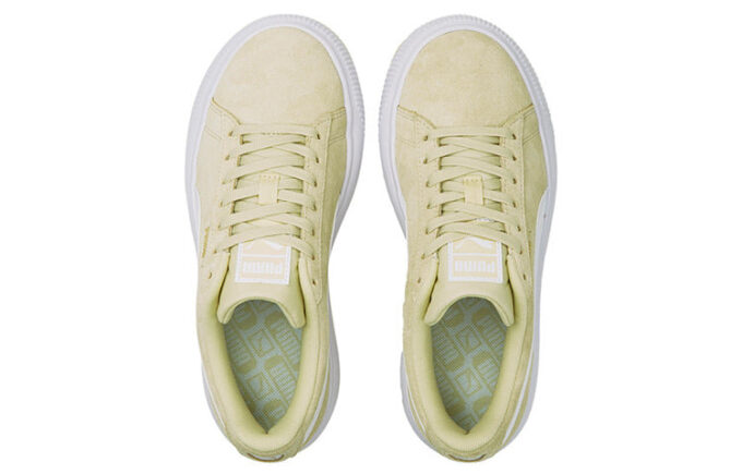 (WMNS) Suede Mayu Thick Sole Minimalistic Casual Skateboarding Shoes Khaki