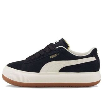 (WMNS) Suede Mayu Up Sneakers Black/White