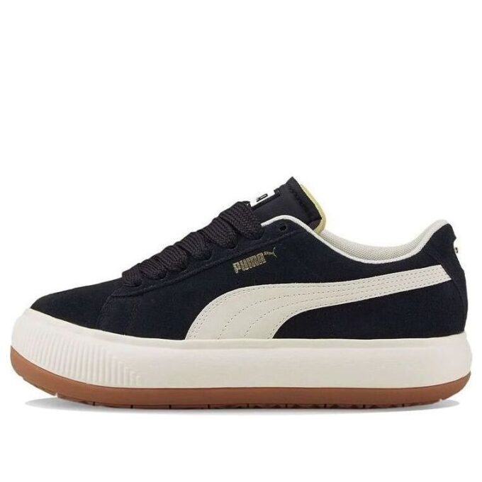 (WMNS) Suede Mayu Up Sneakers Black/White