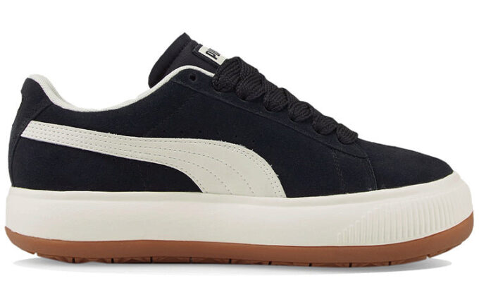 (WMNS) Suede Mayu Up Sneakers Black/White