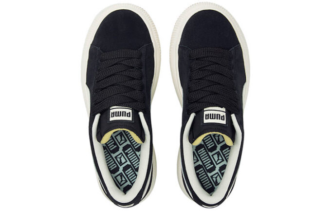 (WMNS) Suede Mayu Up Sneakers Black/White